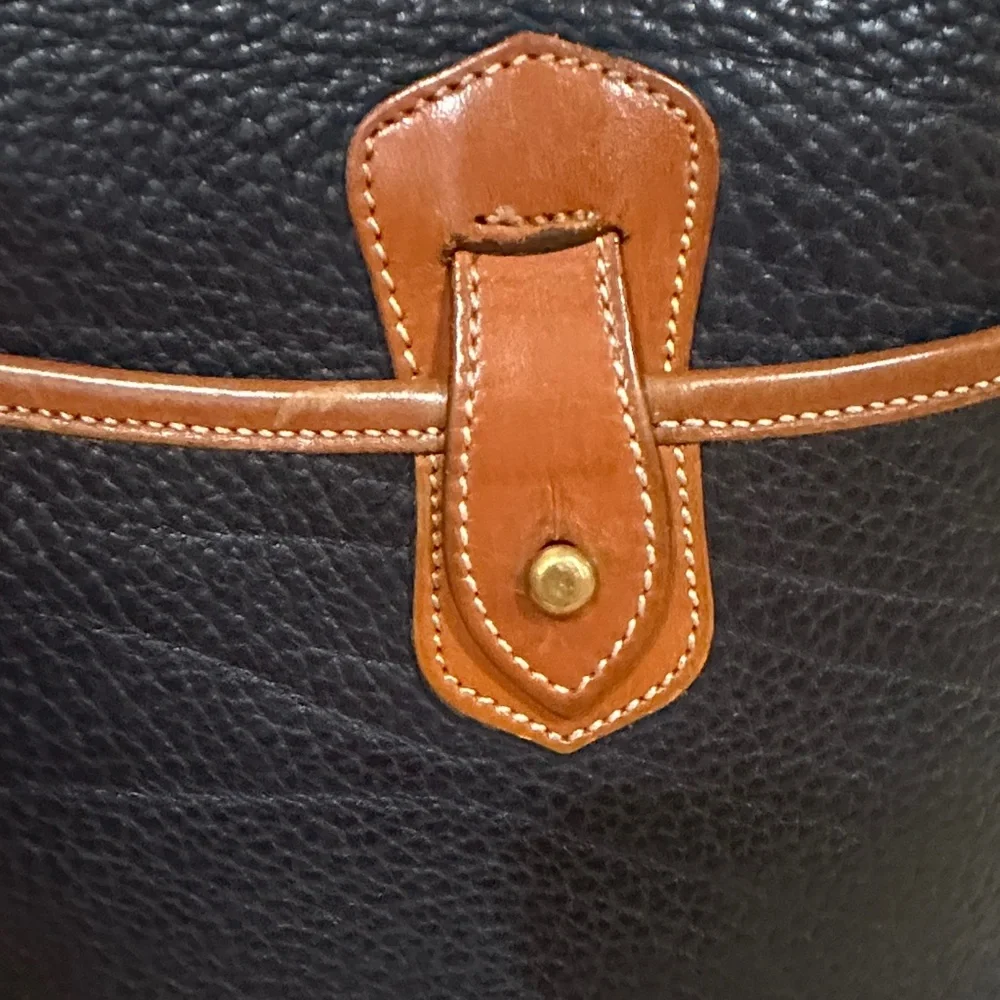 Dooney & Bourke Black and Brown Leather Satchel